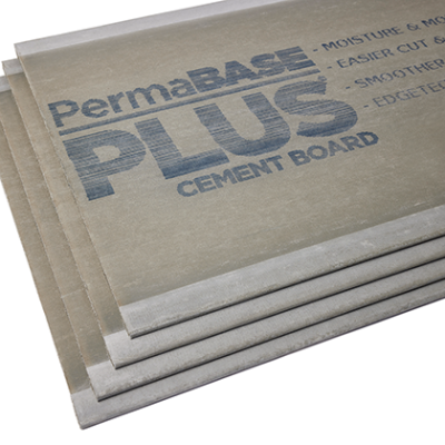 Panneau Permabase PLUS ½ po 4 × 8 pi photographié sur fond neutre montrant bord EdgeTech